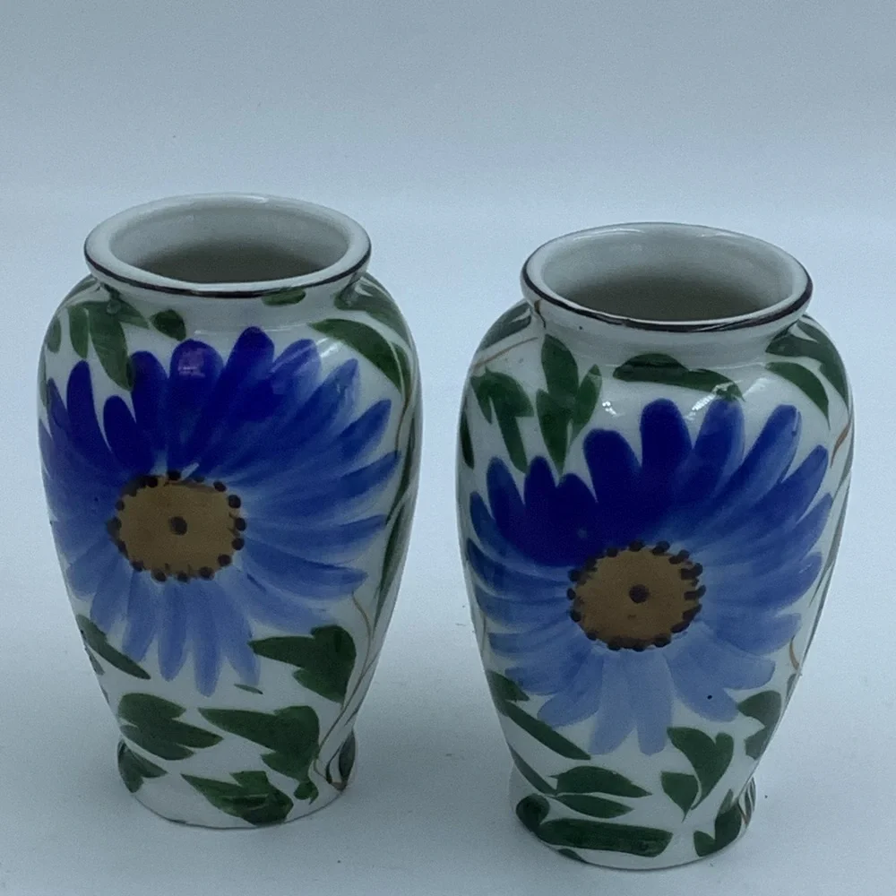 Pair of Mini Flower Vases Made in Japan